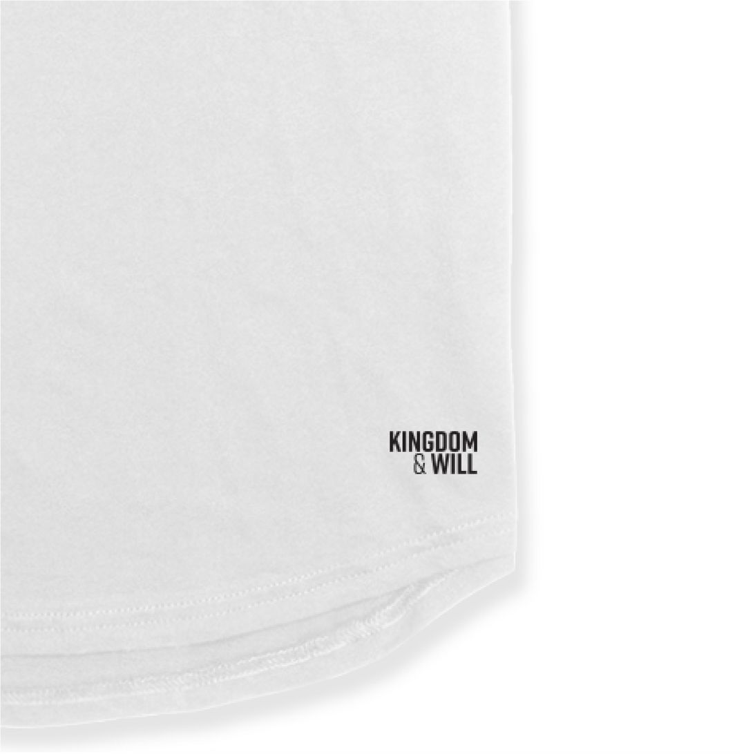 WISDOM LONG BODY T-SHIRT (WHITE & BLACK) - Kingdom & Will