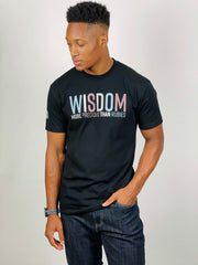Wisdom T-Shirt (Black & Multi-Grain) - Kingdom & Will