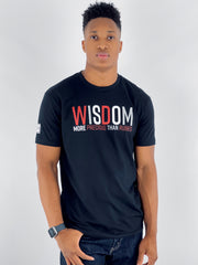 Wisdom T-Shirt (Black & Red) - Kingdom & Will
