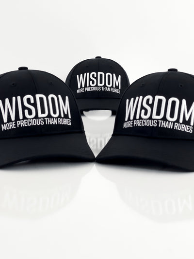 WISDOM BASEBALL CAP (BLACK & WHITE) - Kingdom & Will