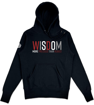 Wisdom Elevated Hoodie (Black & Red) - Kingdom & Will