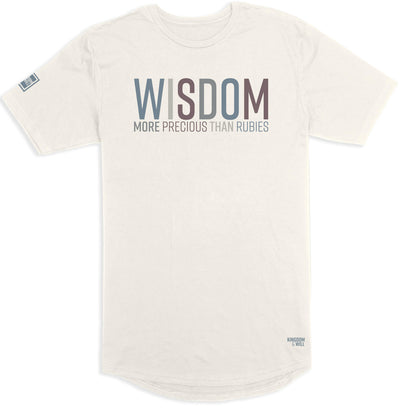Wisdom Long Body T-Shirt (Bone & Multi-Grain) - Kingdom & Will