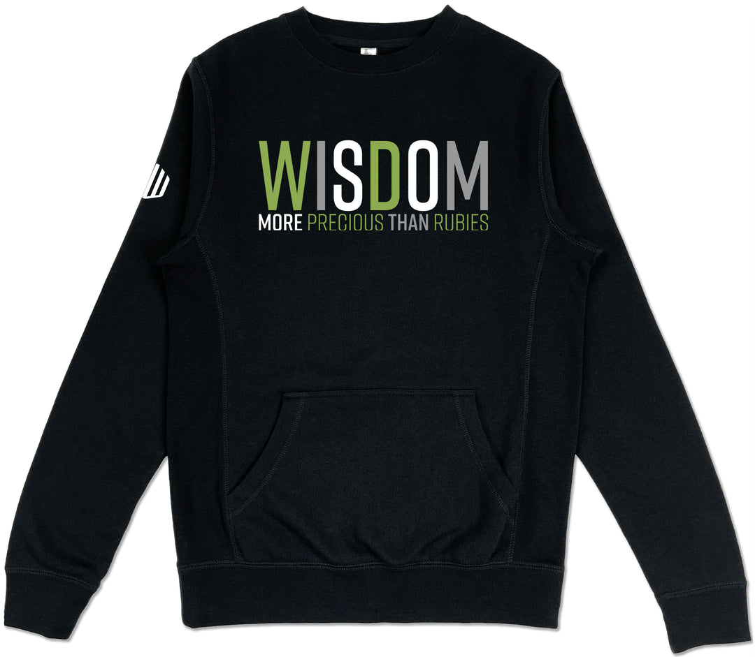 Wisdom Pocket Sweatshirt (Black & Green) - Kingdom & Will