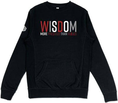 Wisdom Pocket Sweatshirt (Black & Red) - Kingdom & Will