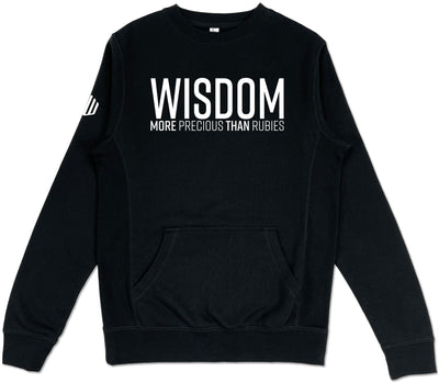Wisdom Pocket Sweatshirt (Black & White) - Kingdom & Will