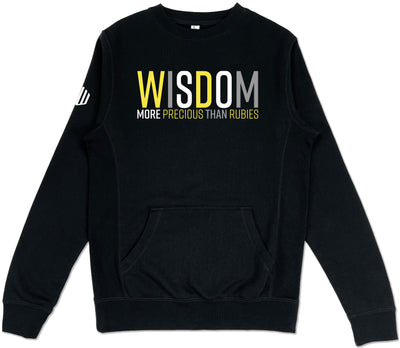 Wisdom Pocket Sweatshirt (Black & Yellow) - Kingdom & Will