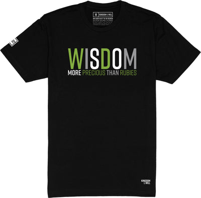 Wisdom T-Shirt (Black & Green) - Kingdom & Will