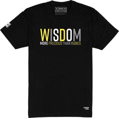 Wisdom T-Shirt (Black & Yellow) - Kingdom & Will