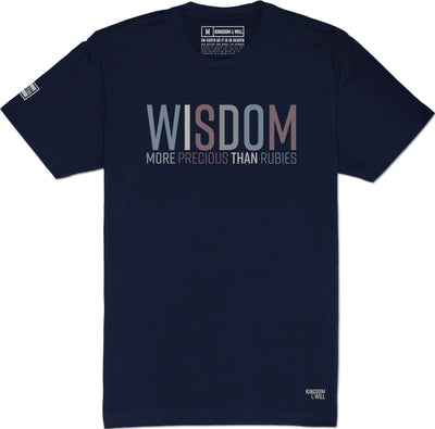 Wisdom T-Shirt (Navy & Multi-Grain) - Kingdom & Will