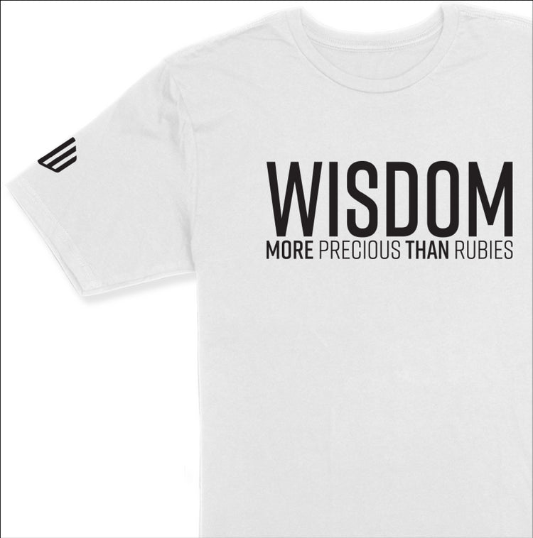 WISDOM LONG BODY T-SHIRT (WHITE & BLACK) - Kingdom & Will