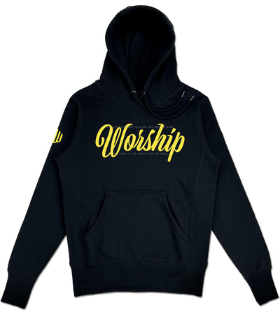 Worship Elevated Hoodie (Black & Yellow) - Kingdom & Will