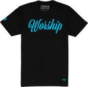 Worship T-Shirt (Black & Wildberry) - Kingdom & Will
