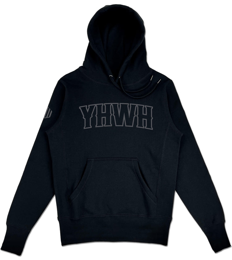 YHWH Elevated Hoodie (Black & Charcoal) - Kingdom & Will