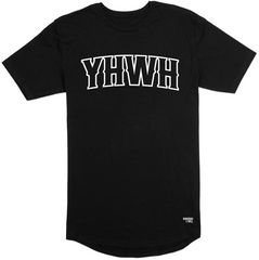 YHWH Long Body T-Shirt (Black & White) - Kingdom & Will