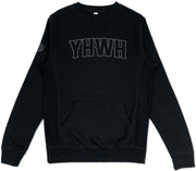 YHWH Pocket Sweatshirt (Black & Charcoal) - Kingdom & Will