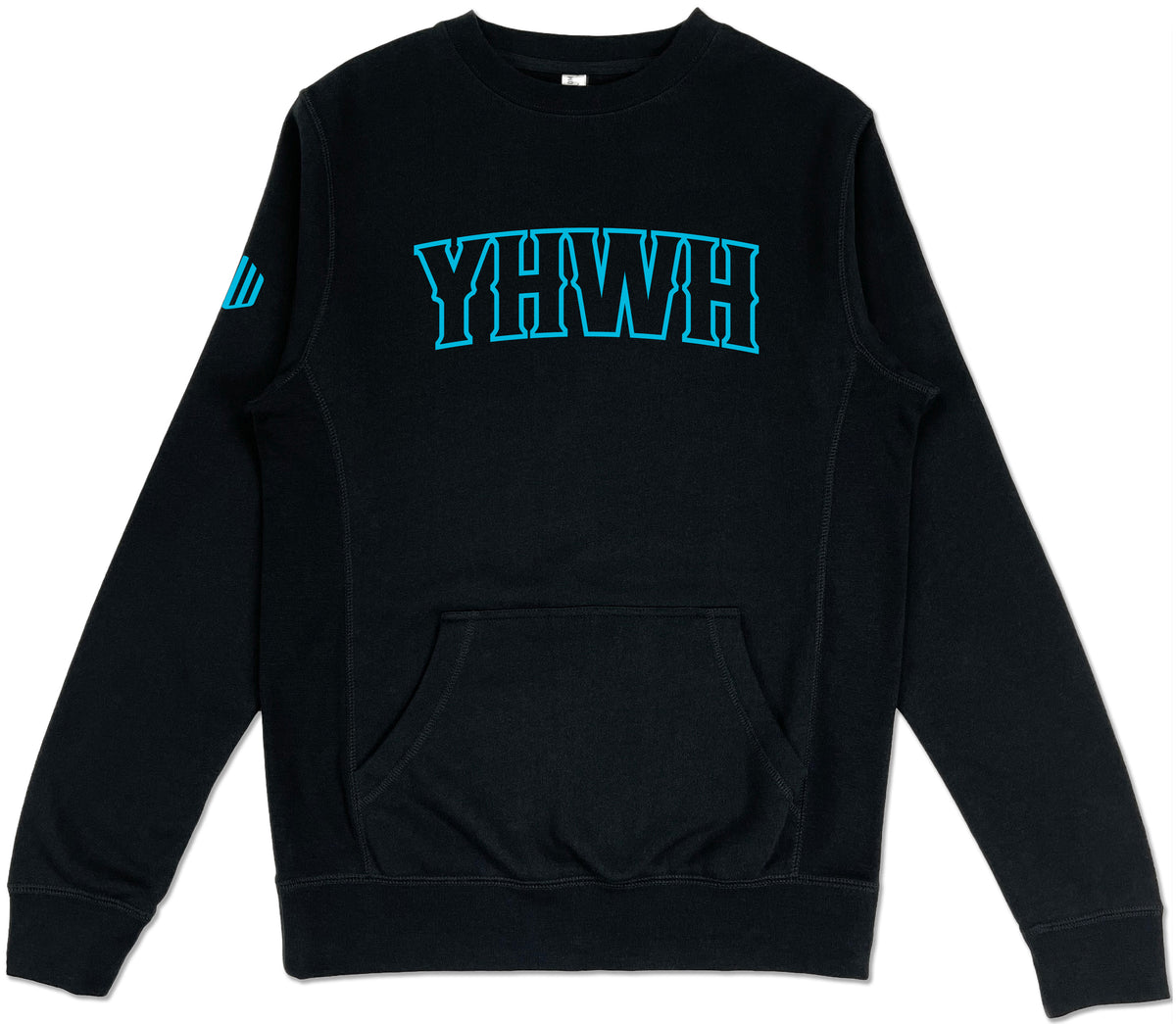 YHWH Pocket Sweatshirt (Black & Tropical Blue) – Kingdom & Will