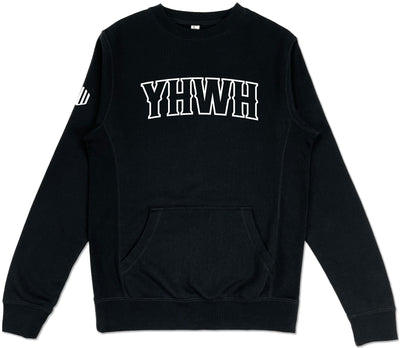 YHWH Pocket Sweatshirt (Black & White) - Kingdom & Will