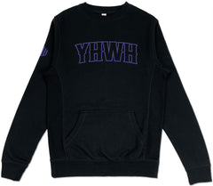 YHWH Pocket Sweatshirt (Black & Wildberry) - Kingdom & Will