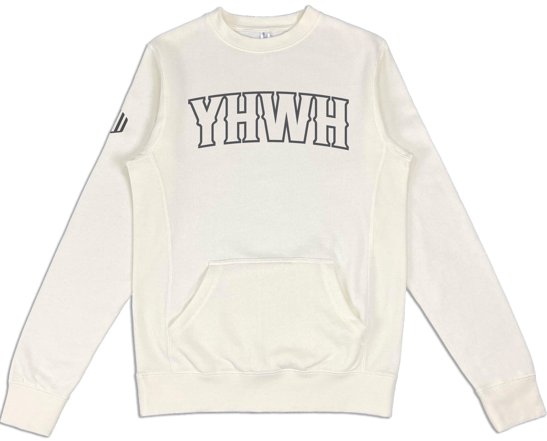 YHWH Pocket Sweatshirt (Bone & Charcoal) - Kingdom & Will