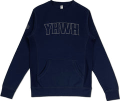 YHWH Pocket Sweatshirt (Navy & Charcoal) - Kingdom & Will