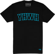 YHWH T-Shirt (Black & Tropical Blue) - Kingdom & Will