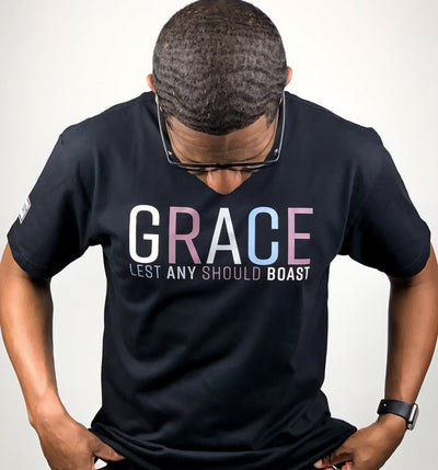 Grace T-Shirt (Black & Multi-Grain) - Kingdom & Will