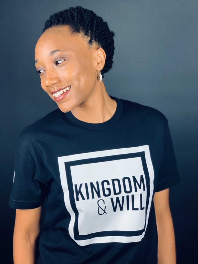 KINGDOM & WILL CLASSIC T-SHIRT (BLACK & WHITE) - Kingdom & Will